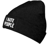 934 Thermal Hat I Hate People Knit Winter Hat Slouch Beanie Soft Winter Hats for Headwear Guys Teens