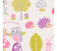 935551 - Boys & Girls Hedgehogs Owls Rabbits Multicoloured AS Creation Wallpaper