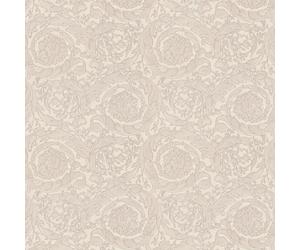 935835 - Versace Swirling Florals Flowers Silver AS Creation Wallpaper