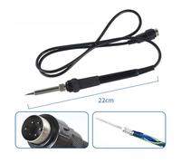 936 Electric Soldering Iron Handle with 5-Pin / 5-Hole Compatibility for General 936 Soldering Stations - Rubber Grip, Metal Heating Core, 22 cm B