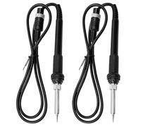 936 Soldering Station Iron Handle Replacement for Hakko - 2PCS with 5 Pin Hole 24V DC 50W DIN Connector - Compatible with HAKKO 907 ESD - Ceramic Heating Core 1321 - Fit Tip Tool Electric Parts Kit