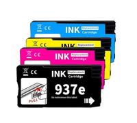 937 937E 937XL Ink Cartridge,Compatible For HP Officejet Pro 9110B 9120B 9130b 9720 9730 9110e 9120e 9130e 9720e 9730e Printer(1Set-)