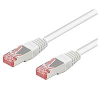 93790 patch cord S/FTP 6a line Cu LSZH white 3 meter halogen-free 27AWG Goobay