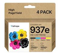 937 Ink Cartridges XL 937e for HP 937 Ink Cartridges Multipack Compatible with HP Officejet Pro 9720 9730 9120b 9110b 9720b 9130b 9117b (CMYK, 4-pack with Chips) Wireless Inkjet Photo Printer