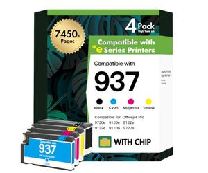 937XL 937 9730e 9720e Ink Cartridges Multipack XL for HP 937 Ink Cartridges