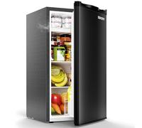 93L Under Counter Fridge, 38dB Ultra-Quiet Undercounter Mini Fridge, Black | Small Fridge Freezer with 7-Stage Thermostat, 82L Refrigerators & 8L Freezer for Dorm/Office/Bedroom [Energy Class E]