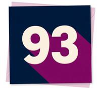 93rd Birthday Card, 93rd Birthday Card, Bold Modern Typographic Design for Milestone Celebration