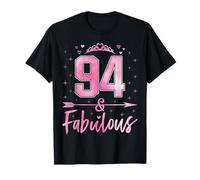 94 and Fabulous Cute Ladies 94th Birthday Women 94 Years Old T-Shirt