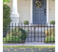 94 cm Ball Top Fence Section Black Galvanised Steel Panacea Fence System
