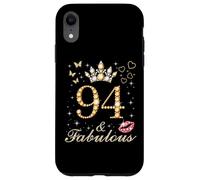 94 & Fabulous 94th Birthday 94 Years Old And Fabulous Queen Case for iPhone XR