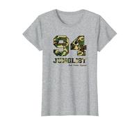 94 Junglist Camo Drum & Bass T-Shirt, Women, Heather Grey, X-Small