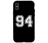 94 Number Ninety-Four Team Sports Grunge Varsity Matching Case for iPhone X/XS