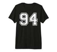 94 Number Ninety-Four Team Sports Grunge Varsity Matching Premium T-Shirt