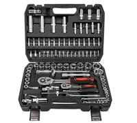 94 Piece Socket Ratchet Spanner Set - Ratchet Spanner Screwdriver Bit Set with Various Sockets & Extension Bars & Adapter for Home Car Repair