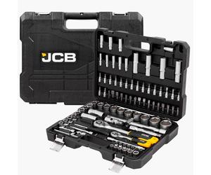 94 Piece Socket Set & Ratchet set, Organizer Automotive Bit With Case JCB