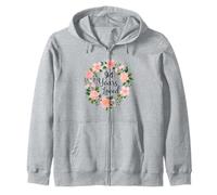 94 Years Loved Floral 94th Birthday Design for Mom Grandma Zip Hoodie