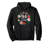 94 Years Loved Rose Flower 94 Year Old Women 94th Birthday Pullover Hoodie