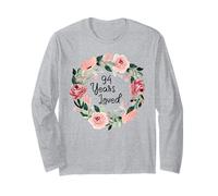 94 Years Loved Women Men 94 Years Old 94th Birthday Long Sleeve T-Shirt