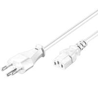 94015 cable IEC C13 female, SEV-1011 (J) plug 2 m white PVC 10A Goobay