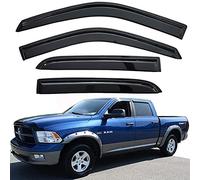 94109 Window Visors Rain Guard Fit 09-18 Ram 1500 Crew Cab 2010-2018 Ram 2500 3500 Crew Cab Vent Visors Shade Wind Deflectors 4pcs