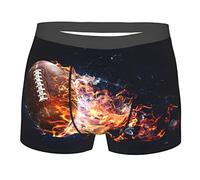 942 Men'S Boxer Shorts American Football On Fire Men'S Stretch Shorts Gift Men'S Sports Briefs Quick Dry Comfortable Boxer Briefs, For Boy, Family, Lovers, XL