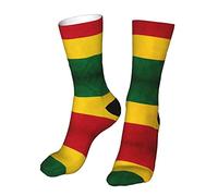 942 Work Socks 50Cm Reggae Rasta Flag Dress Socks Multi Coloured Mens Socks Colorful Ski Sock For Mens, Womens, Christmas