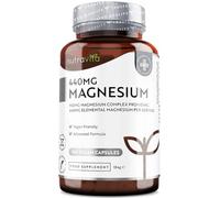 945mg Magnesium Complex - 180 Vegan Citrate Capsules - High Absorption, Premium Magnesium Supplements - 90 Days Supply - Made in The UK by Nutravita
