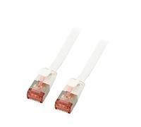 Goobay 94923 CAT 6 Flat-Patch Cable, U/FTP, White, 20 m Length