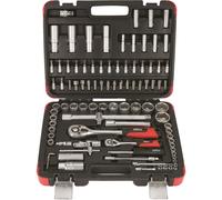 94pc Socket Set Quick Release Ratchet, Bits, Extension Bar, T Bar 1/4" & 1/2" Dr