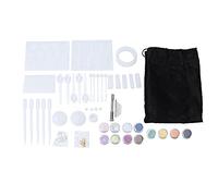 94Pcs Silicone Jewelry Molds Reusable Durable Safe Elastic DIY Simple Operation Pendant Casting Molds for Resin Crafting Jewelry Making Silicone Molds Kit