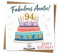 94th Birthday Card for Aunty, Fabulous Auntie Cake