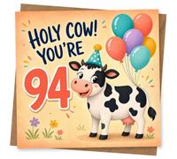 94th Birthday Card for Her, Funny Balloons Party Design