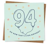 94th Birthday Card for Her, Funny Stars Balloon Design