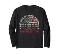 94th Birthday Gift Men Vintage Born 1931 Turning 94 Year Old Long Sleeve T-Shirt