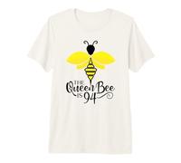 94th Birthday The Queen Bee is 94 Years Old Bumblebee Premium T-Shirt