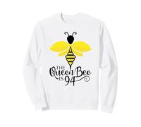 94th Birthday The Queen Bee Is 94 Years Old Bumblebee Sweatshirt