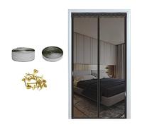 95 * 205CM No Drilling Required Fly Protection Magnetic Screen Door with Fly Curtains Fly Nets, Automatic Closure for Balconies Sliding Doors Glazing Garages Living Rooms