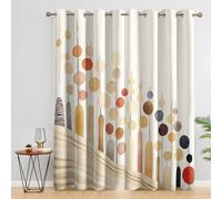 95% Blackout Abstract Curtains for Living Room Bedroom 90 Inch Drop, Modern Geometric Memphis Printed Thermal Eyelet Windows Drapes for Home Decor, 46 x 90, 2 Panels - V379