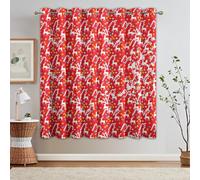 95% Blackout Christmas Deer Curtains for Living Room Bedroom 90 Inch Drop, Xmas Candy Cane Merry Holiday Printed Thermal Eyelet Windows Drapes for Home Decor, 46 x 90, 2 Panels - N401