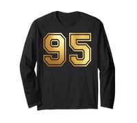 95 Number Ninety-Five Team Sports Graphic Varsity Matching Long Sleeve T-Shirt