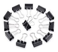 95 Pcs Bulldog Clips, 19mm Small Binder Clips, Black Metal Foldback Clips, Paper Clamps Binder, Paper Clips Clamp for Office, Home, School
