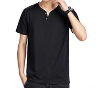 95% Polyester Men's V-Neck Tee Breathable Quick Dry | Loose comfortable , V-neck design, short sleeves, sizes L-4XL, ideal for layering