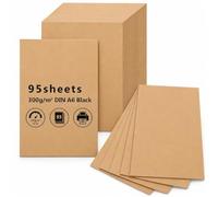 95 Sheets A6 Kraft Card Kraft Paper Double Sided Blank Postcards | For Printer Paper, Card Making Drawing Painting Crafting Origami, 148X105Mm