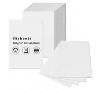 95 Sheets White Card A6 White Cards, Cardstock Paper, Double Sided A6 Cards for Printing, Blank Postcards for Printer Paper for Card Making Drawing Painting Crafting Origami(148x105mm)