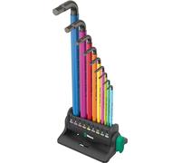 Wera 950/9 Hex-Plus Multicolour 3, 9 Piece Ball End Hexagon Key Set 1.5-10mm