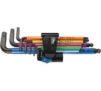 950 SPKL/9 SM HF Multicolour L-Key Set Metric BlackLaser with HOL, one Size