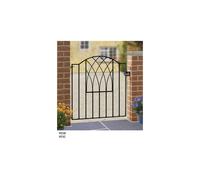 (950mm GAP X 942mm High) Abbey Low Bow Top Metal Garden Gate 942mm High
