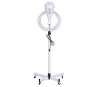 950W Floor Stand Orbiting Hair Dryer Hood Hairs Color Processor Hair Dryer Accelerator with Adjustable Timer and Temperature for Hairs Salons(White)