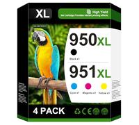 950XL 951XL Ink Cartridges Combo Pack Compatible for HP 950 951 Ink Cartridges Combo Pack Use for HP OfficeJet Pro 8600 8610 8615 8620 8100 8630 8660 8640 276DW 251DW, 4 Pack Black Cyan Magenta Yellow