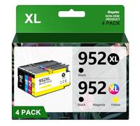 952XL Ink Cartridges Combo Pack Latest Upgrade Replacement for HP 952 952 XL Ink Cartridges for Officejet Pro 8710 8702 7720 7740 8700 8715 8730 8740 8210 Printer (4 Pack, Black Cyan Magenta Yellow)